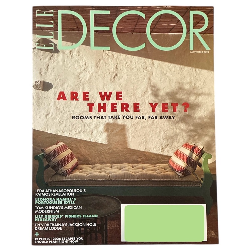 Elle Decor Magazine November 2025 Are We There Yet Rooms That Take You Far Away